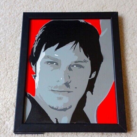 Norman Reedus Framed Picture, Wall Decor, 90s style Decor, Painting Retro Decor - Picture 4 of 4